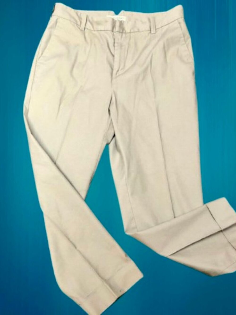 Banana Republic Crop Pants Harrison Fit Cotton Stretch Cuffed size 8